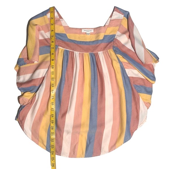 BeachLunchLounge | Women | Zoey Happy Stripe Flutter Sleeve Boho Top | Size XS - Picture 7 of 13
